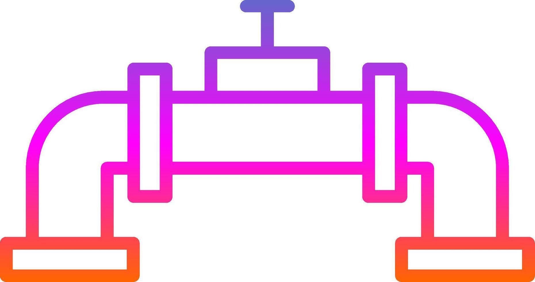 Pipe Line Gradient Icon vector