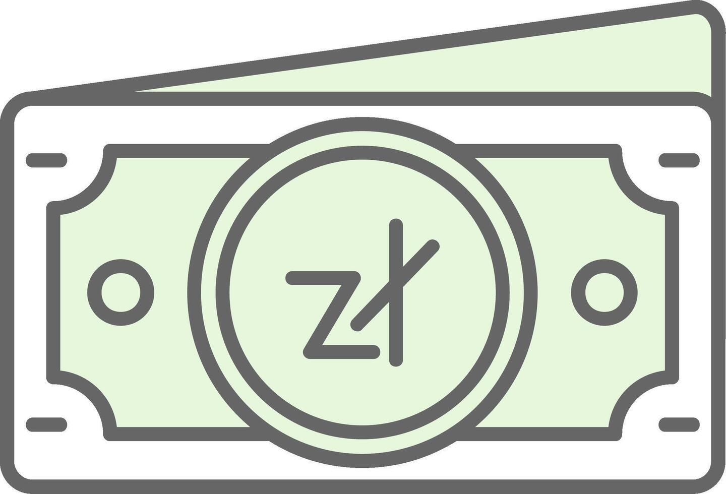 Zloty Green Light Fillay Icon vector