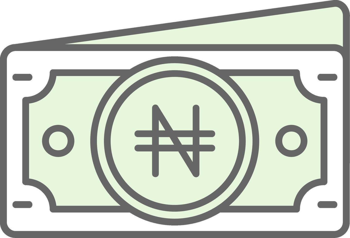 Naira Green Light Fillay Icon vector