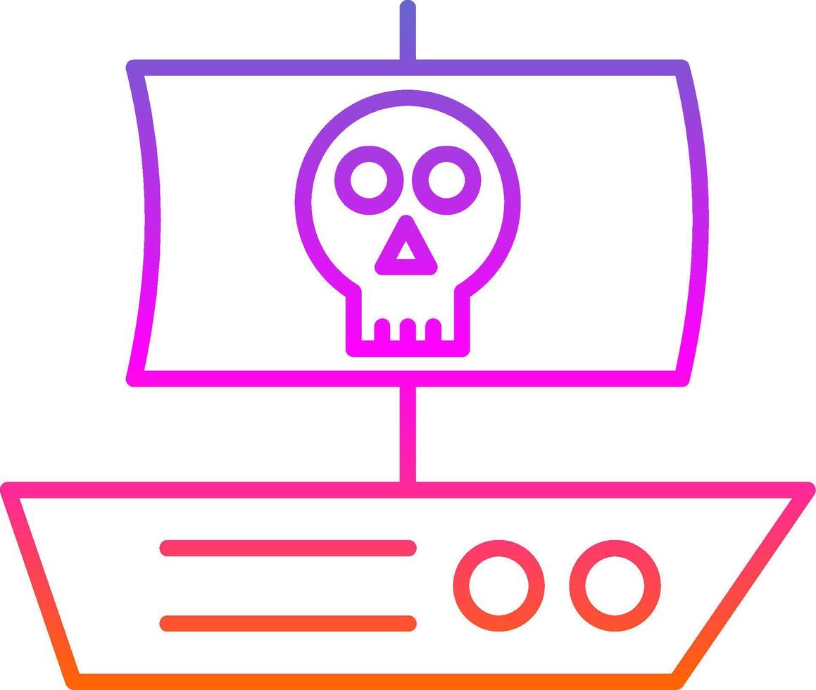 Pirate Line Gradient Icon vector