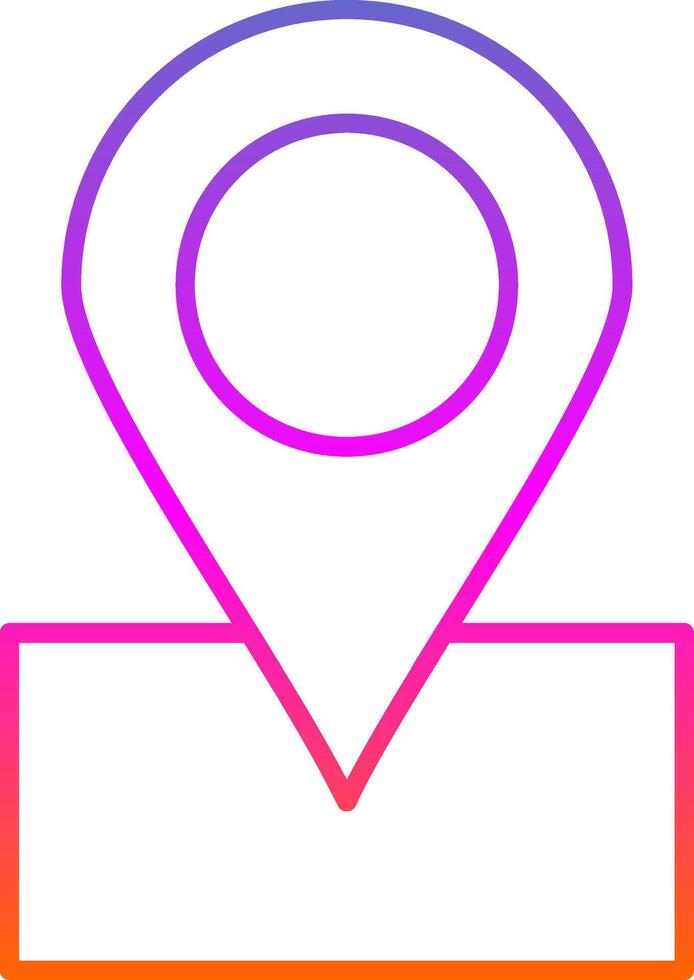 Map Line Gradient Icon vector