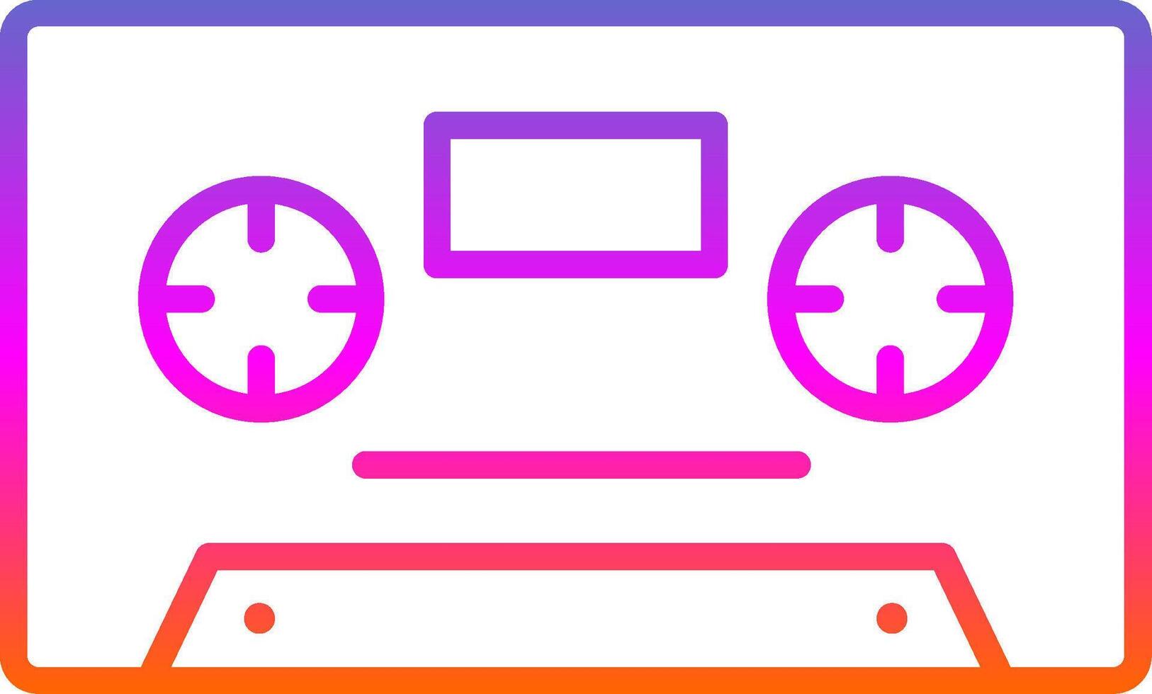 Cassette Line Gradient Icon vector
