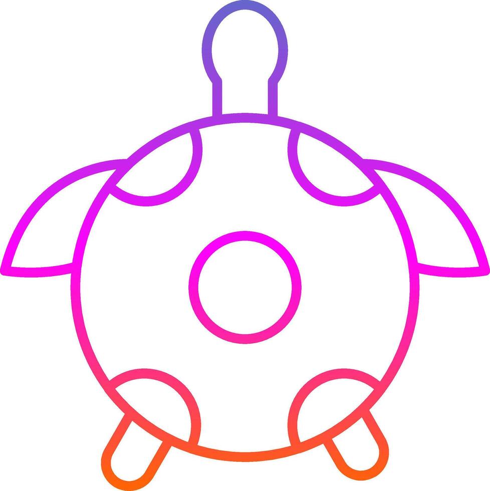 Tortoise Line Gradient Icon vector