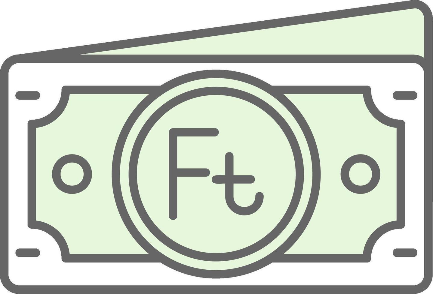 Forint Green Light Fillay Icon vector