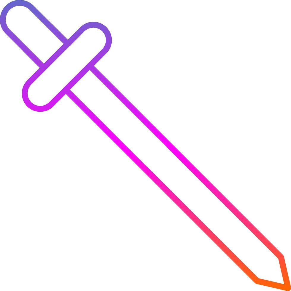 Saber Line Gradient Icon vector