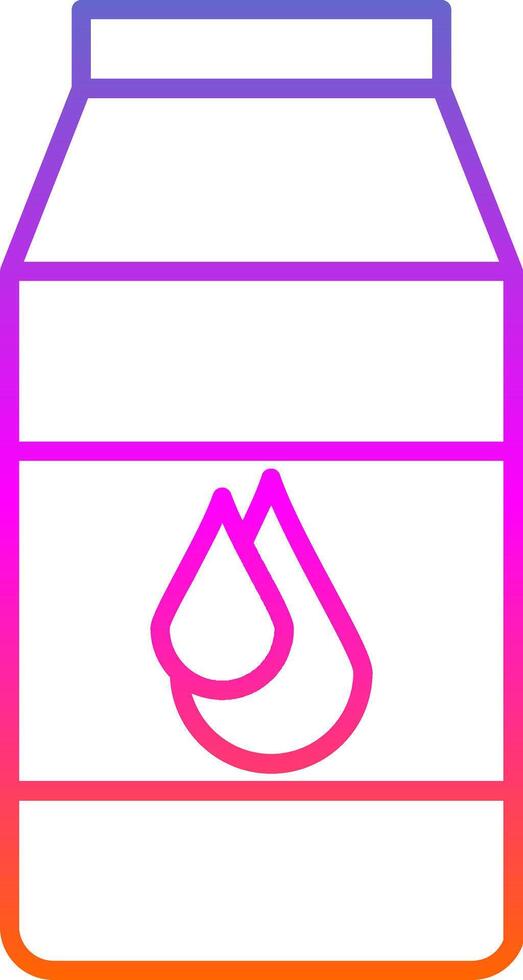 Milk Line Gradient Icon vector
