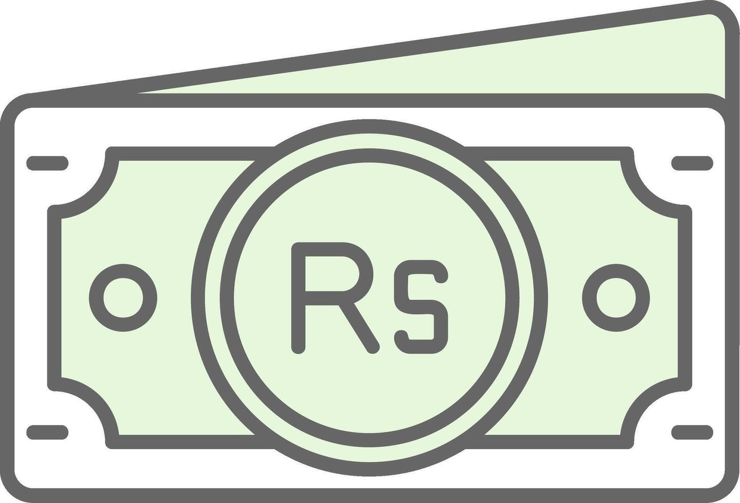 Rupee Green Light Fillay Icon vector