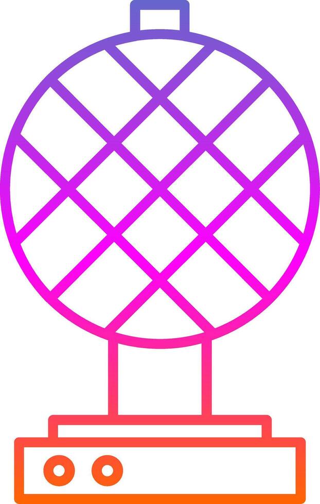 Waffle Iron Line Gradient Icon vector
