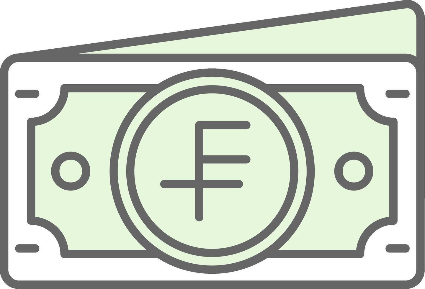 Swiss franc Green Light Fillay Icon vector