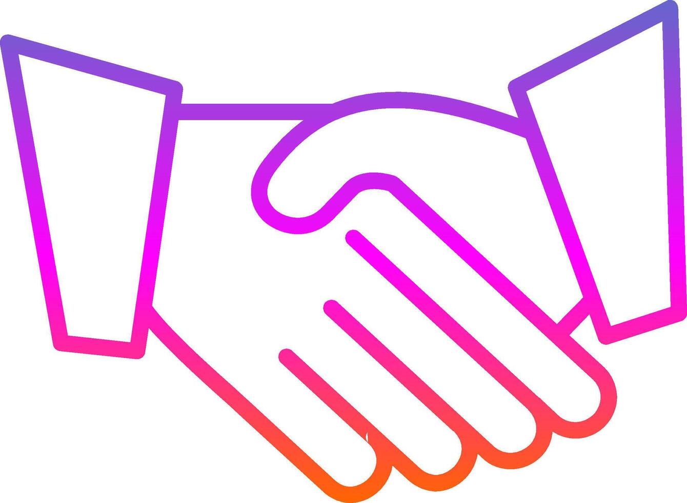 Hand Shaking Line Gradient Icon vector