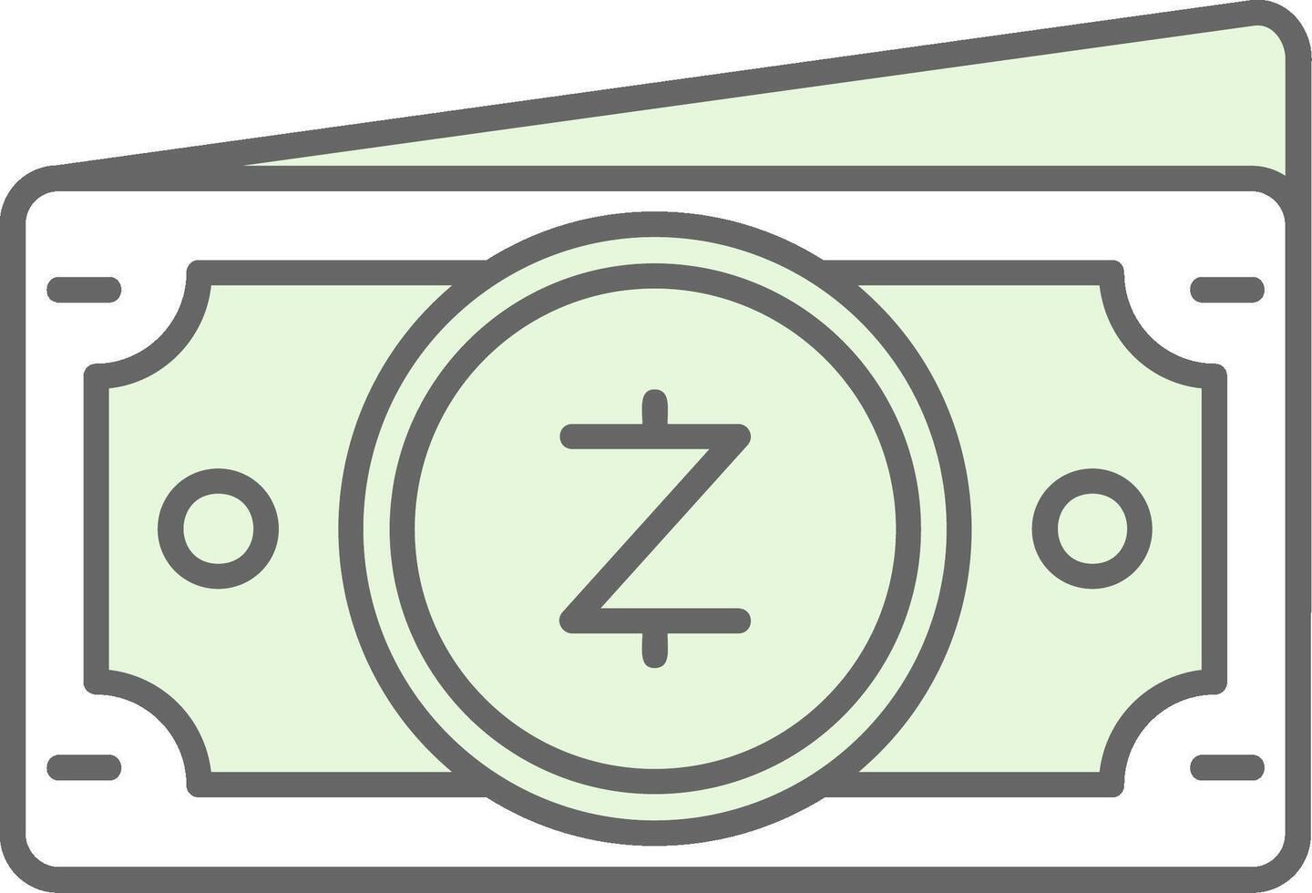 Zcash Green Light Fillay Icon vector