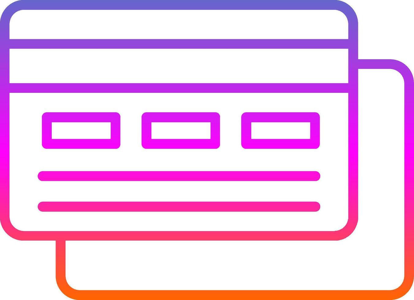 Credit Card Line Gradient Icon vector