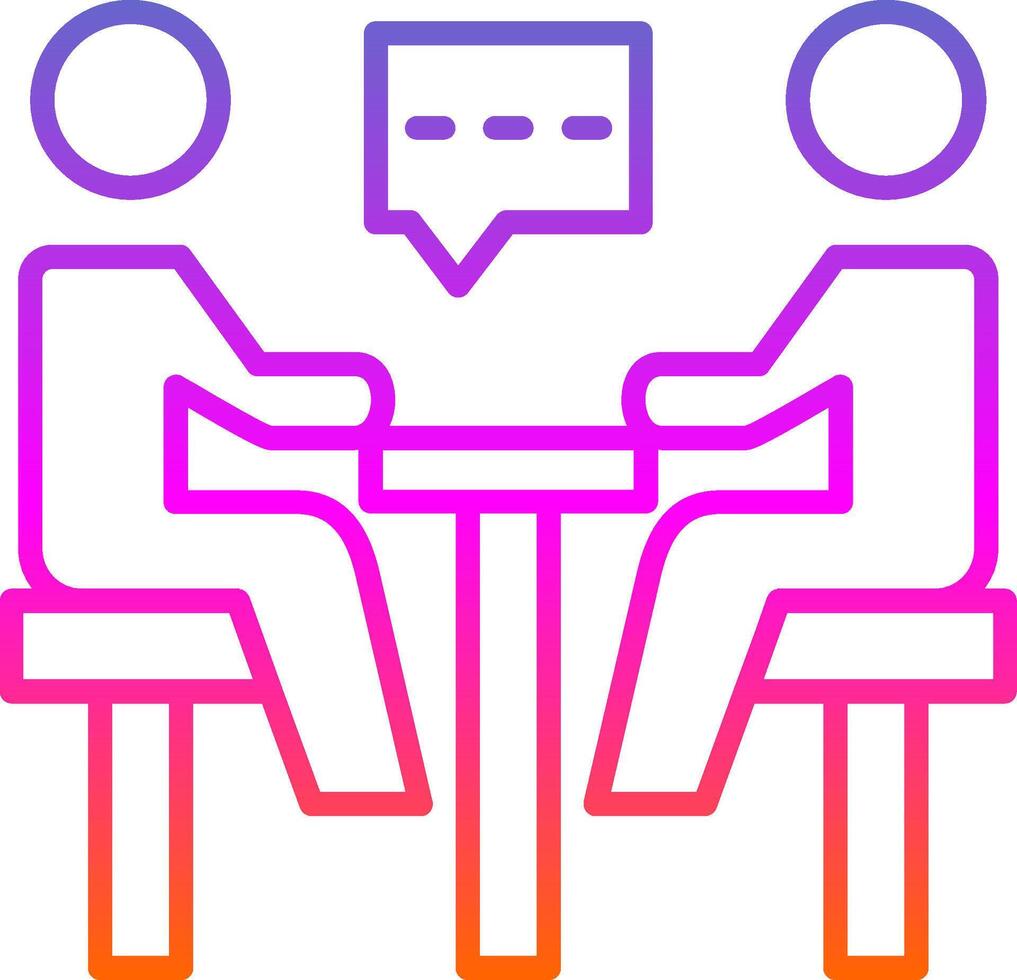 Meeting Line Gradient Icon vector