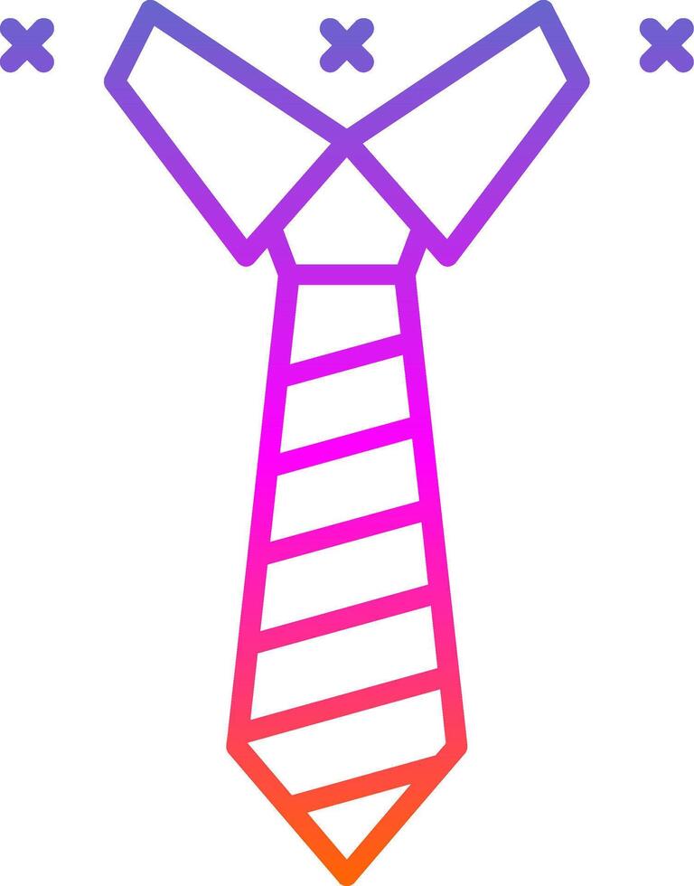 Tie Line Gradient Icon vector