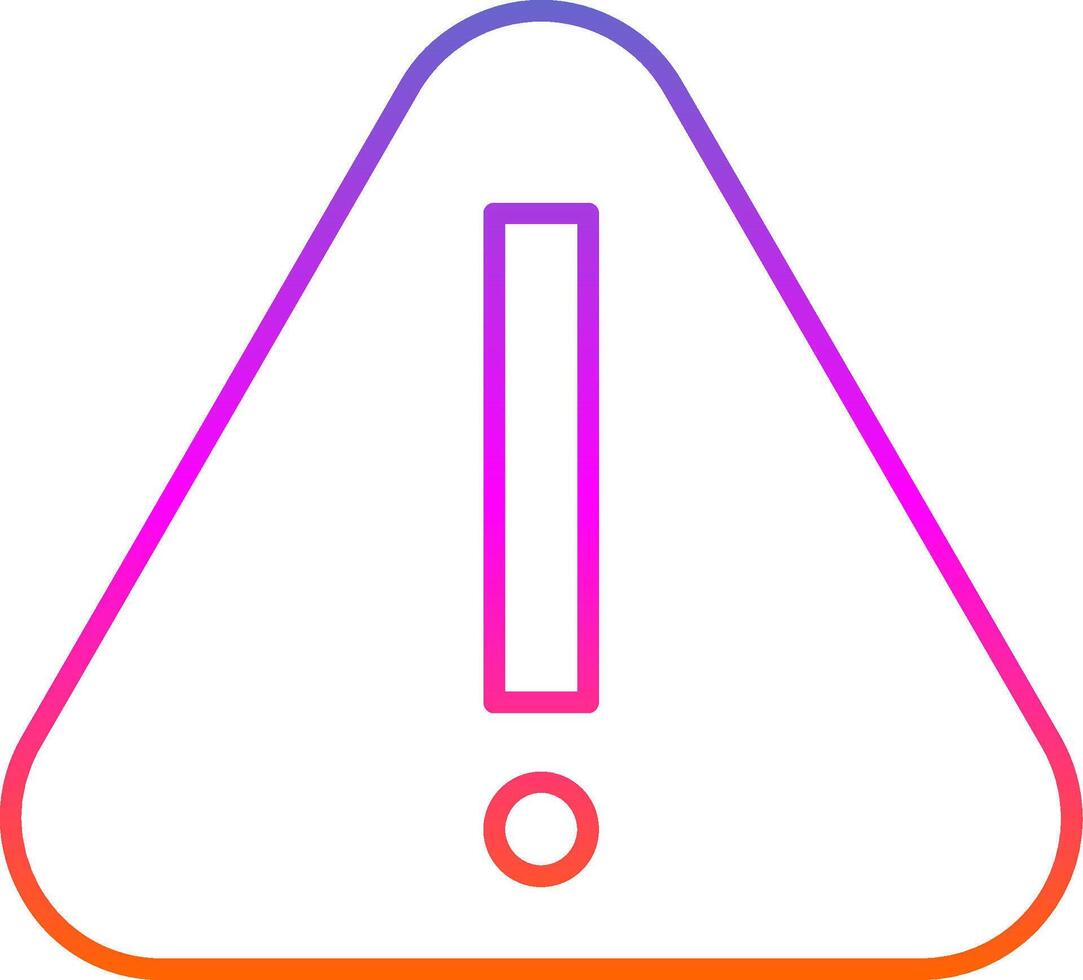 Warning Line Gradient Icon vector