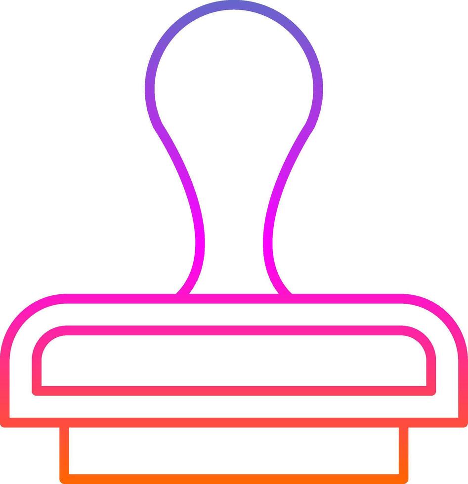 Stamp Line Gradient Icon vector