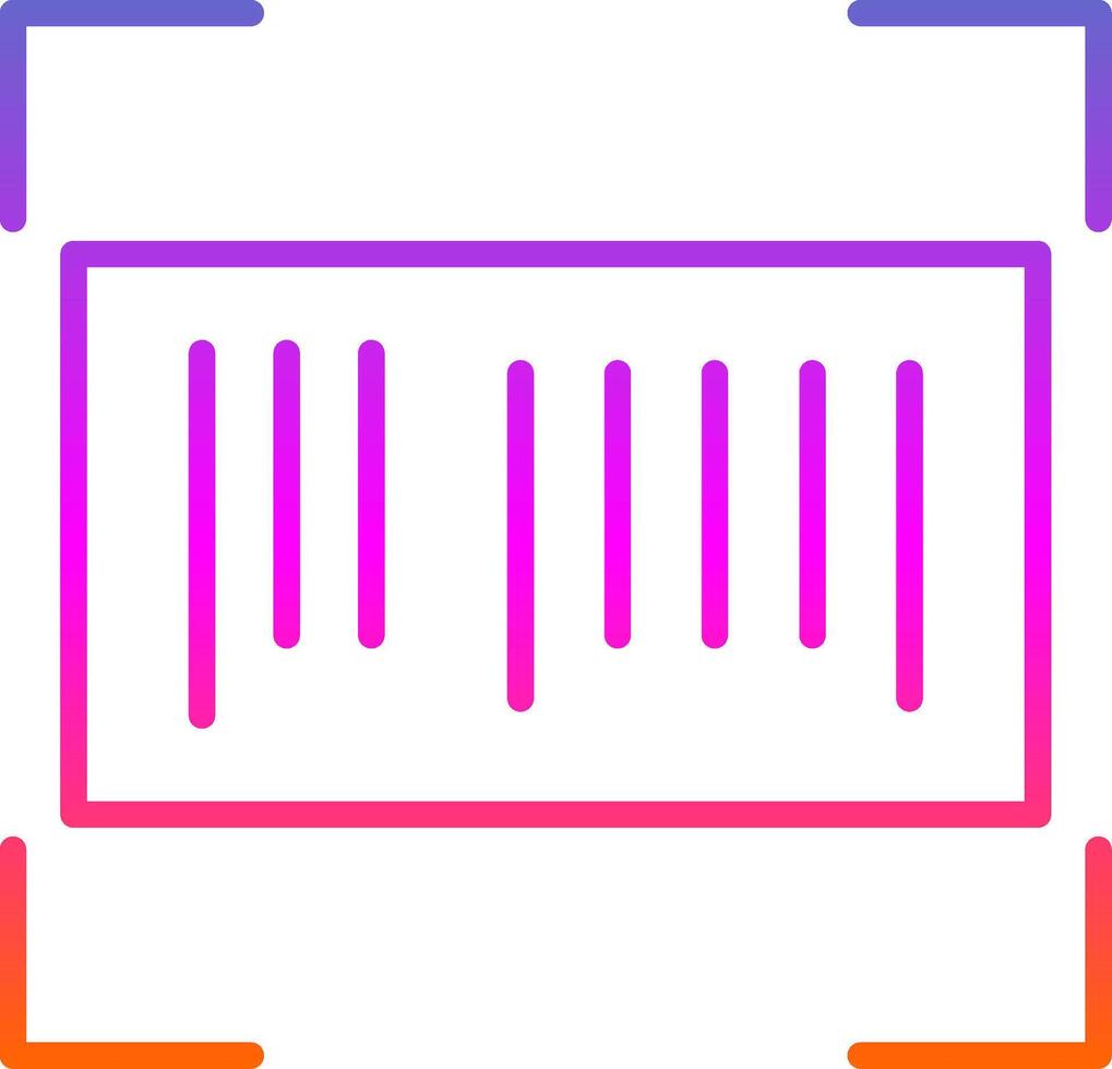 Barcode Line Gradient Icon vector