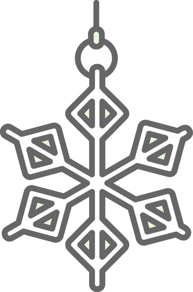 copo de nieve verde ligero relleno icono vector