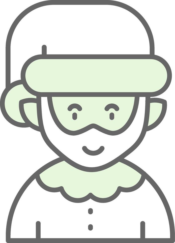 Elfie Green Light Fillay Icon vector