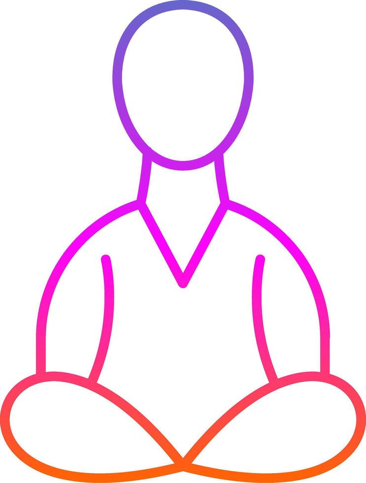 Meditation Line Gradient Icon vector