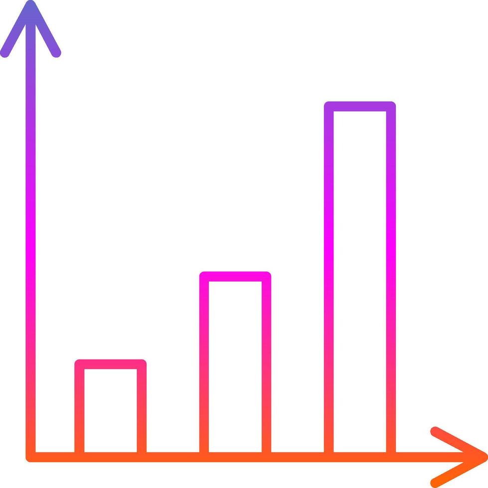 icono de gradiente de línea de crecimiento vector