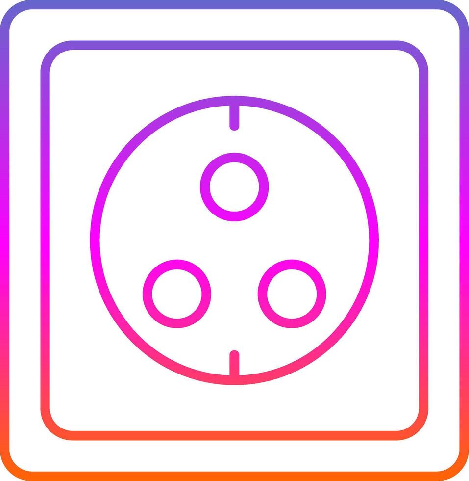 Wall Socket Line Gradient Icon vector