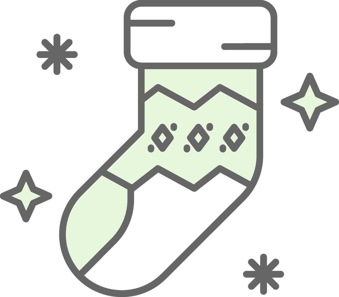 Sock Green Light Fillay Icon vector