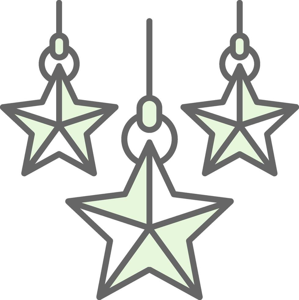 Christmas star Green Light Fillay Icon vector