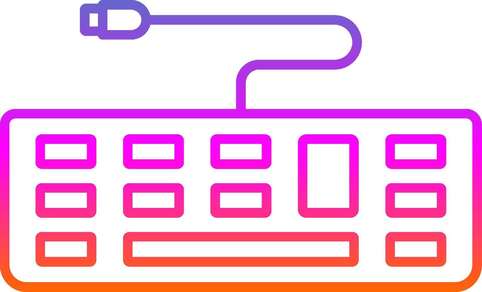Keyboard Line Gradient Icon vector