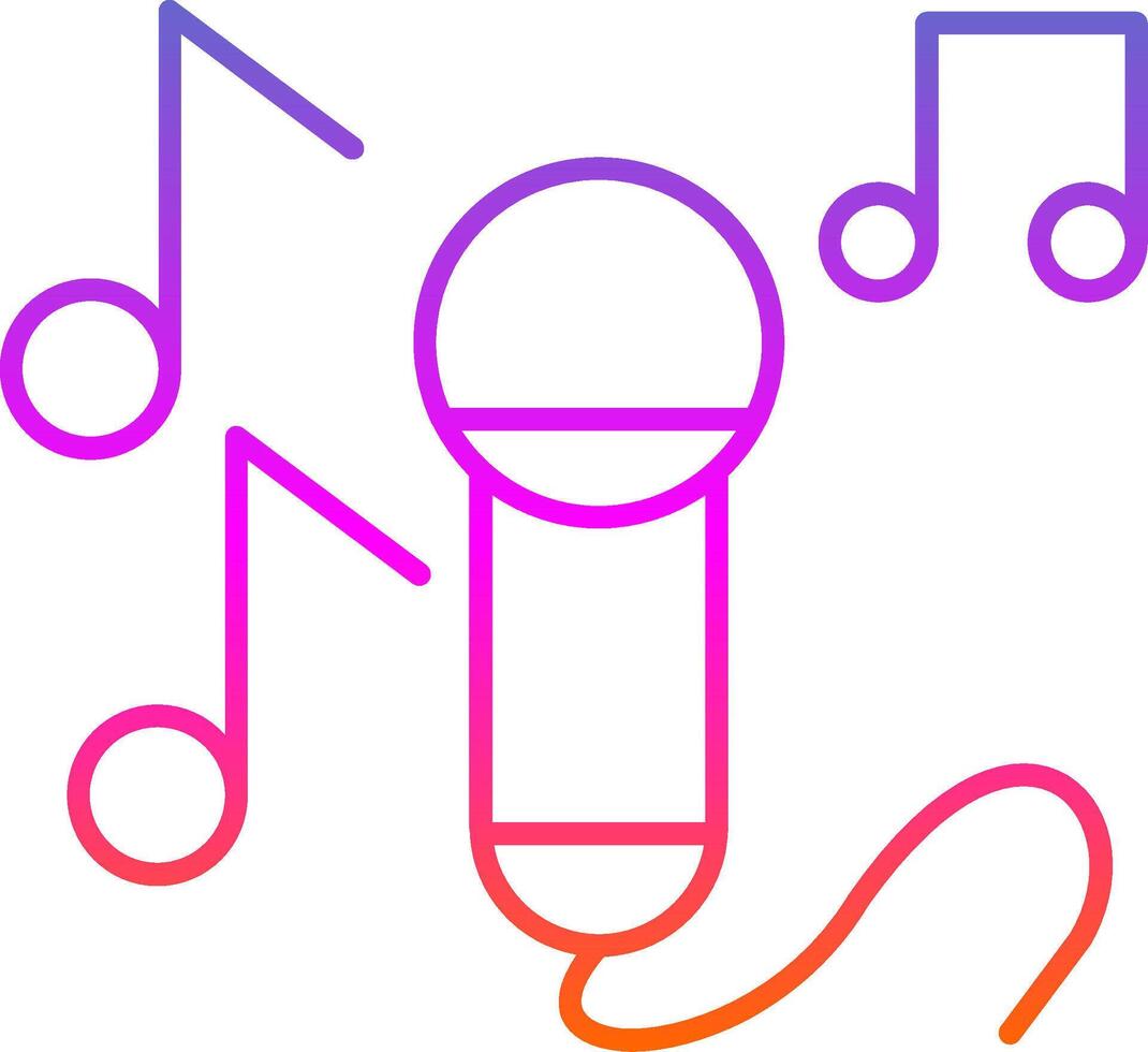 Sing Line Gradient Icon vector