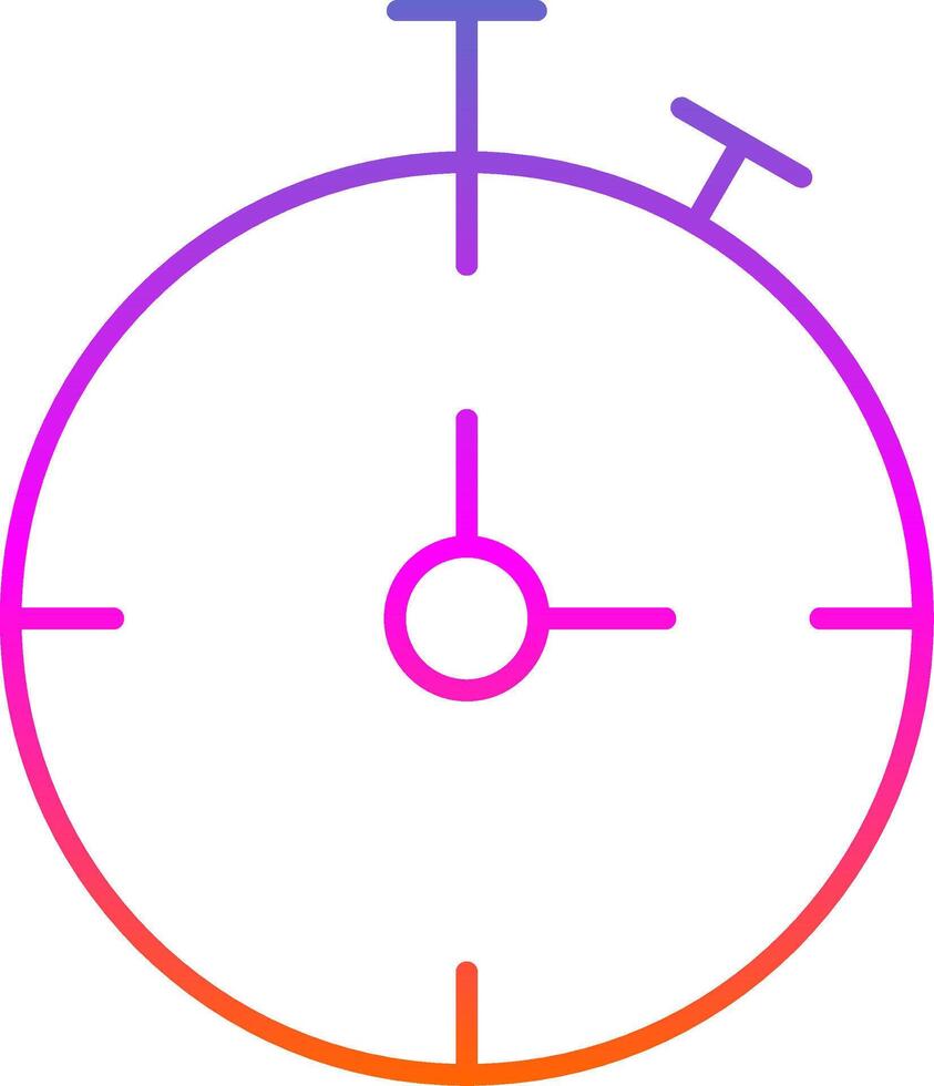 Chronometer Line Gradient Icon vector