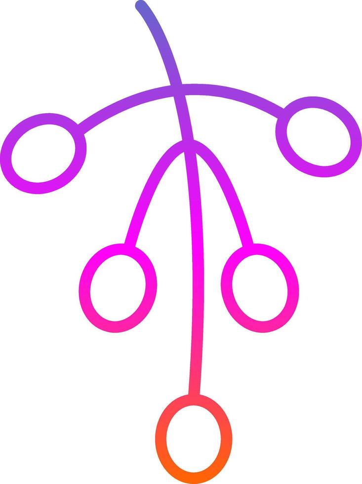 Hackberry Line Gradient Icon vector