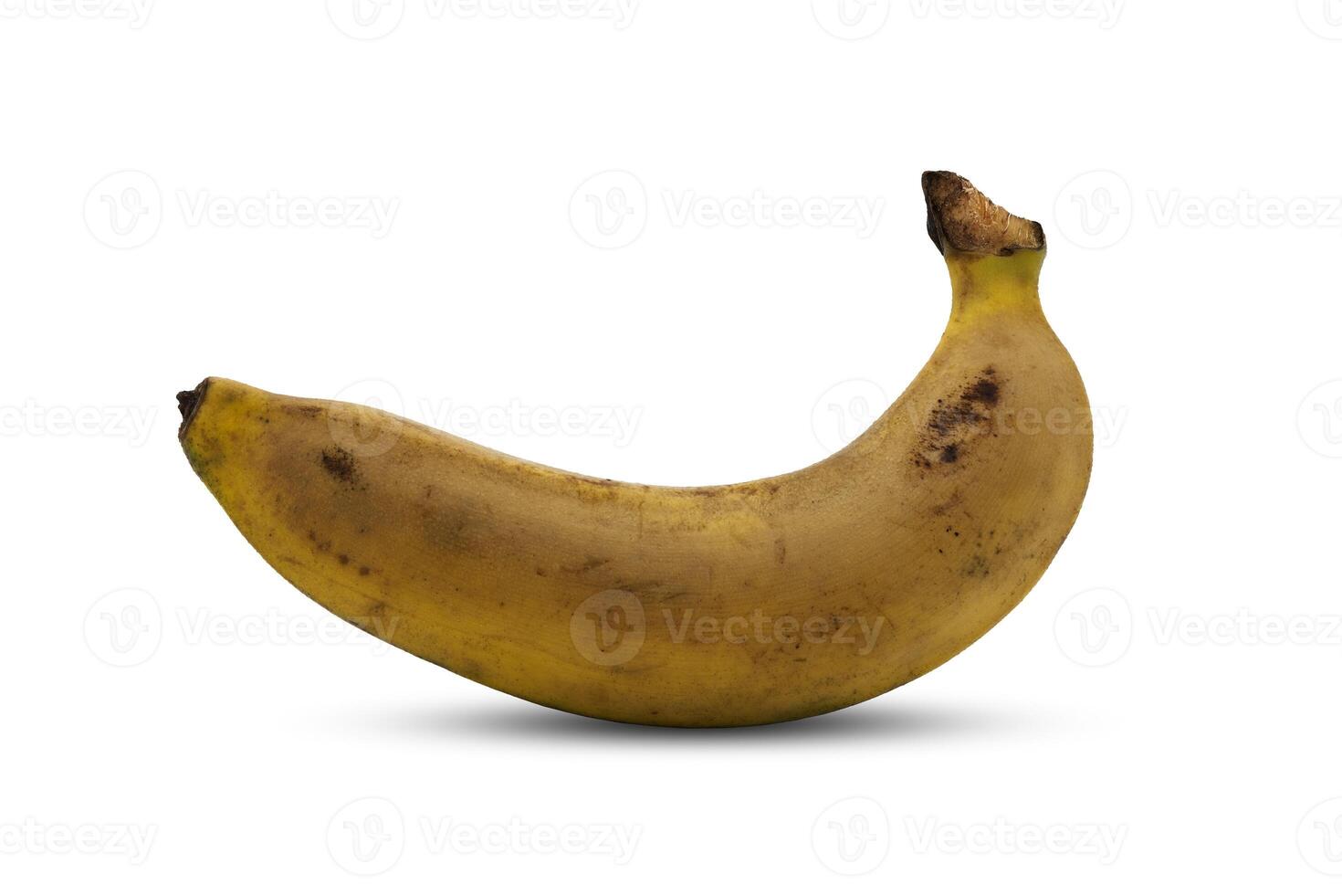 Ripe bananas, bruised, dark and dull like darkness penis skin isolated on white background with clipping path photo