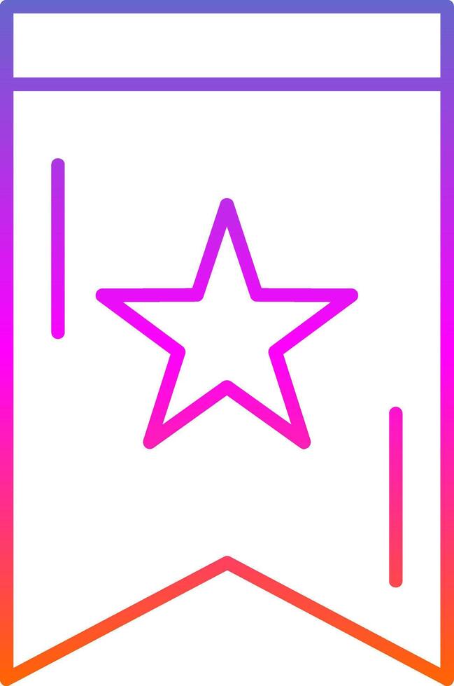 Book Marked Line Gradient Icon vector