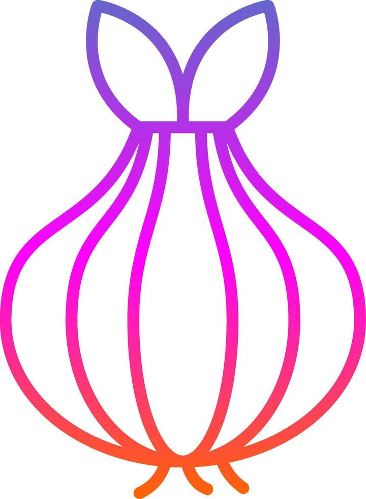 Onion Line Gradient Icon vector