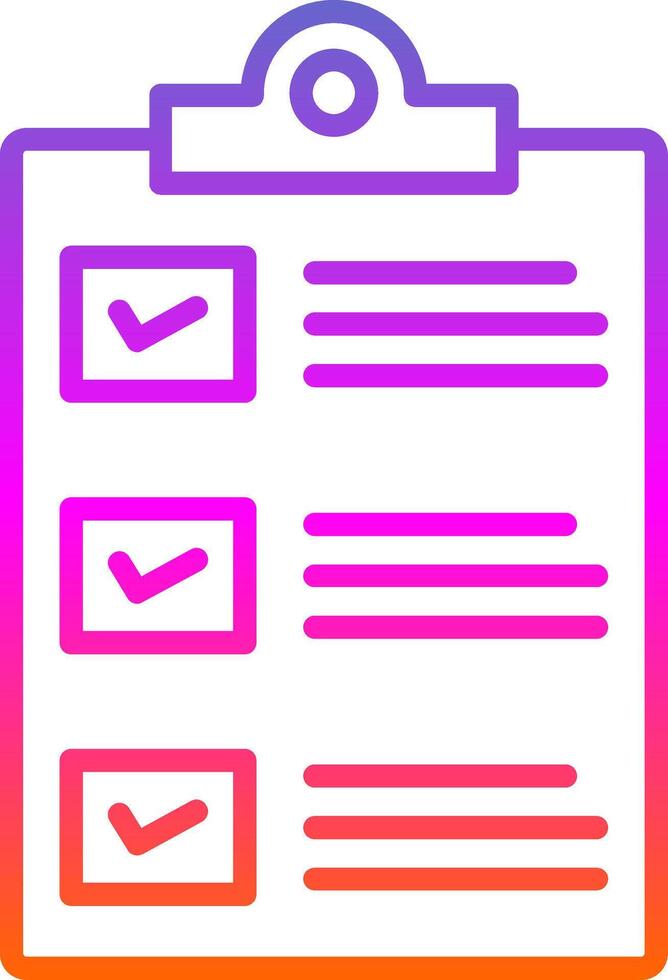 Shopping List Line Gradient Icon vector
