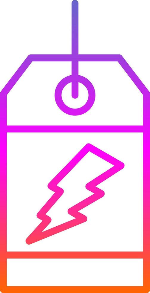 flash Sale Line Gradient Icon vector