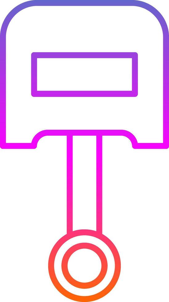 Piston Line Gradient Icon vector