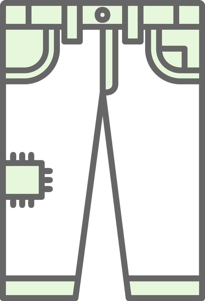 Jeans Green Light Fillay Icon vector