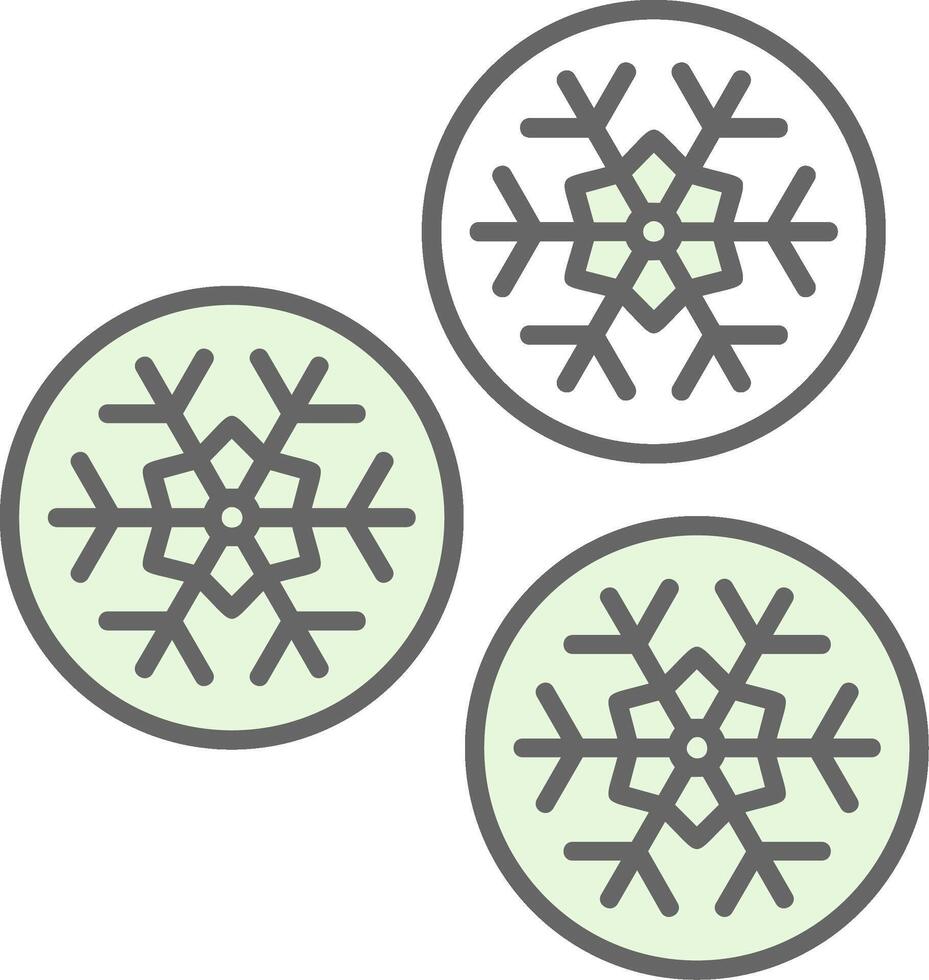 bola de nieve verde ligero relleno icono vector