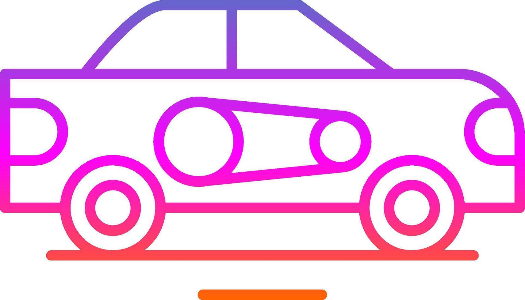 Belt Drive Kit Line Gradient Icon vector