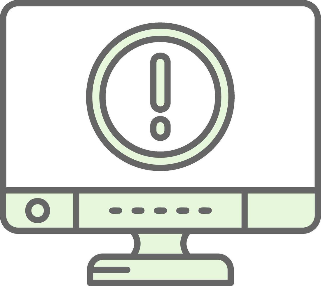 Error Green Light Fillay Icon vector