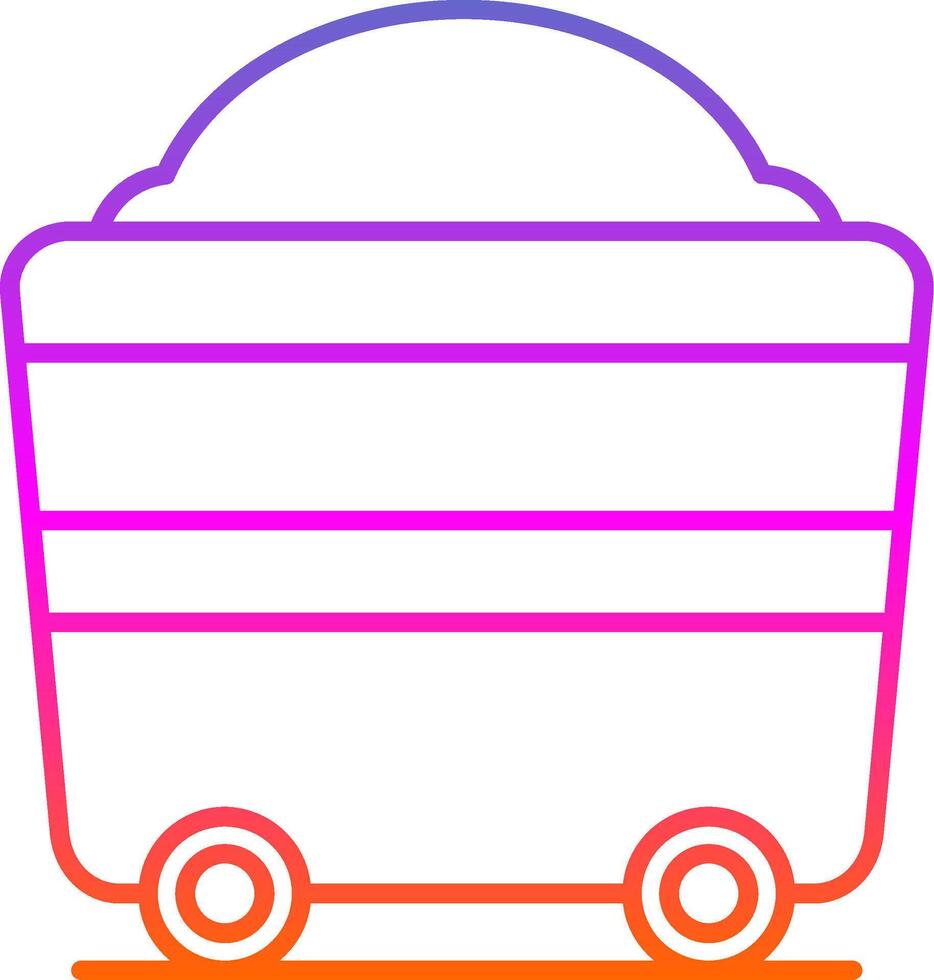 Wagon Line Gradient Icon vector