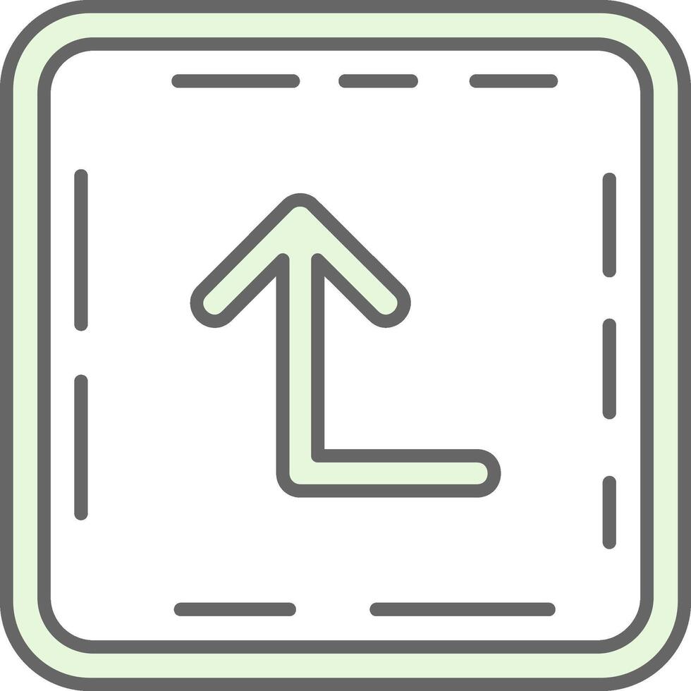 Turn up Green Light Fillay Icon vector