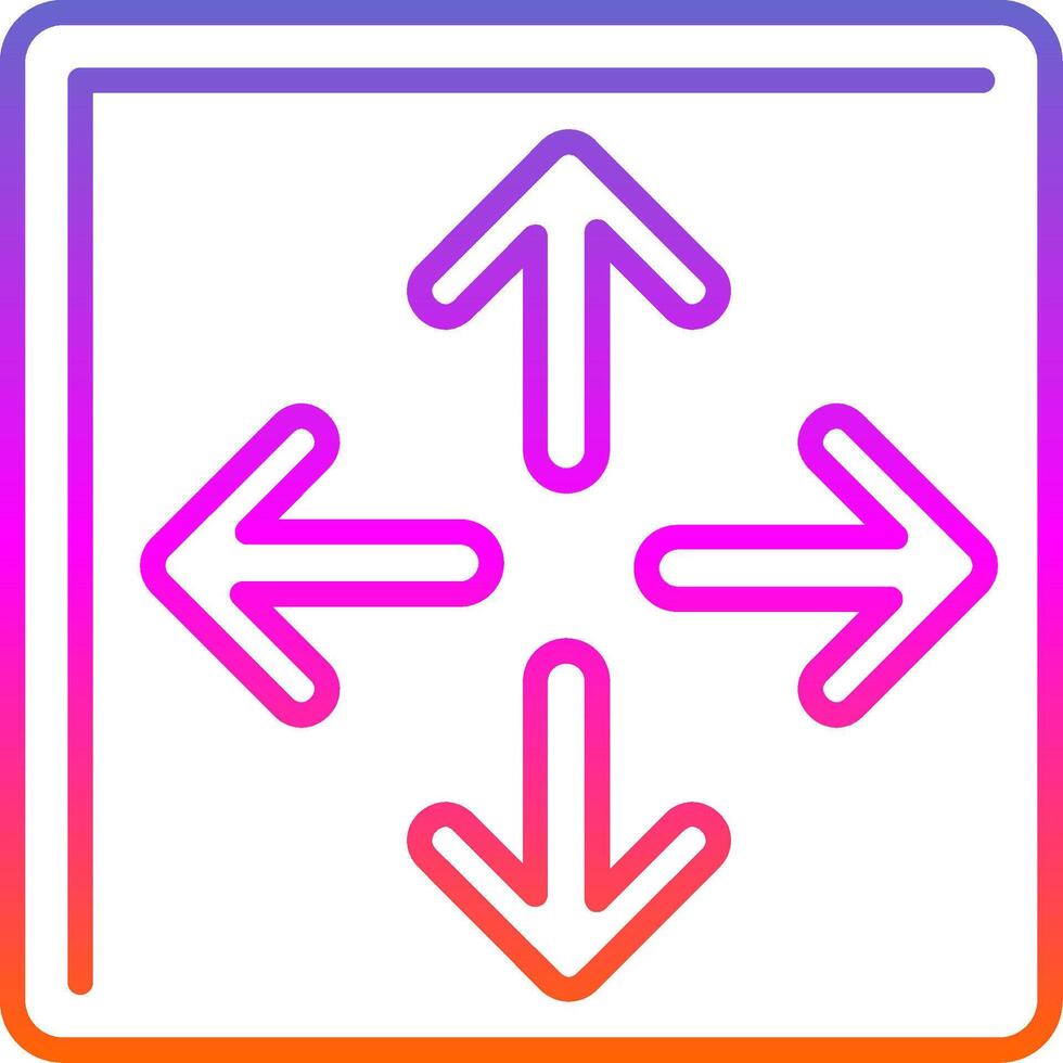 Maximize Line Gradient Icon vector