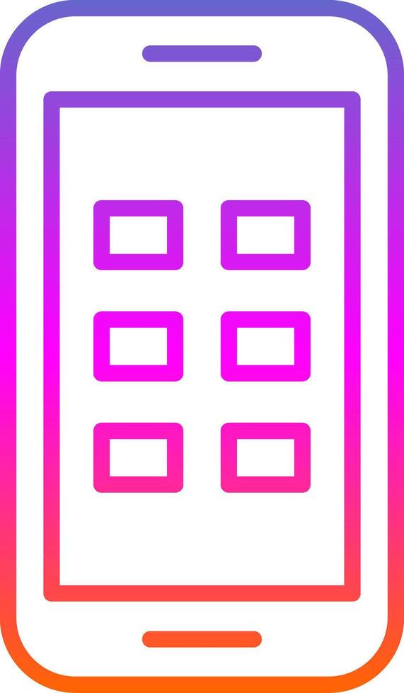 Phone Line Gradient Icon vector