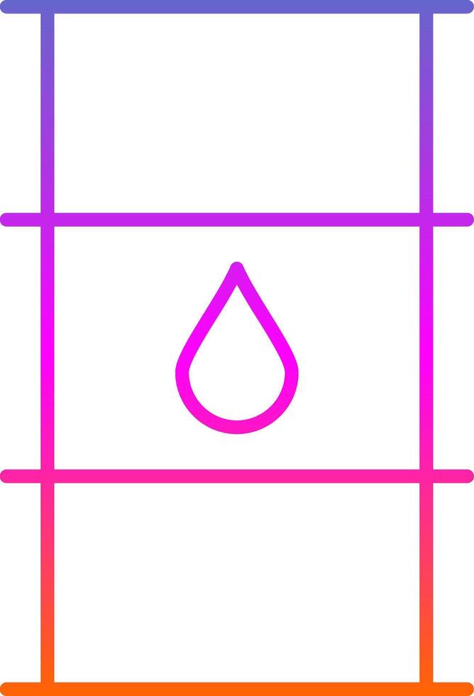 Oil Barrel Line Gradient Icon vector