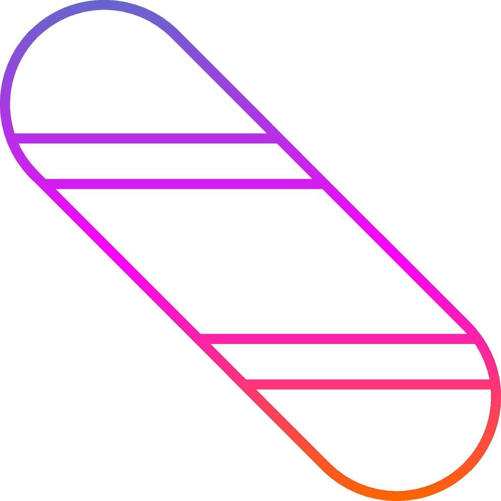 Snowboard Line Gradient Icon vector