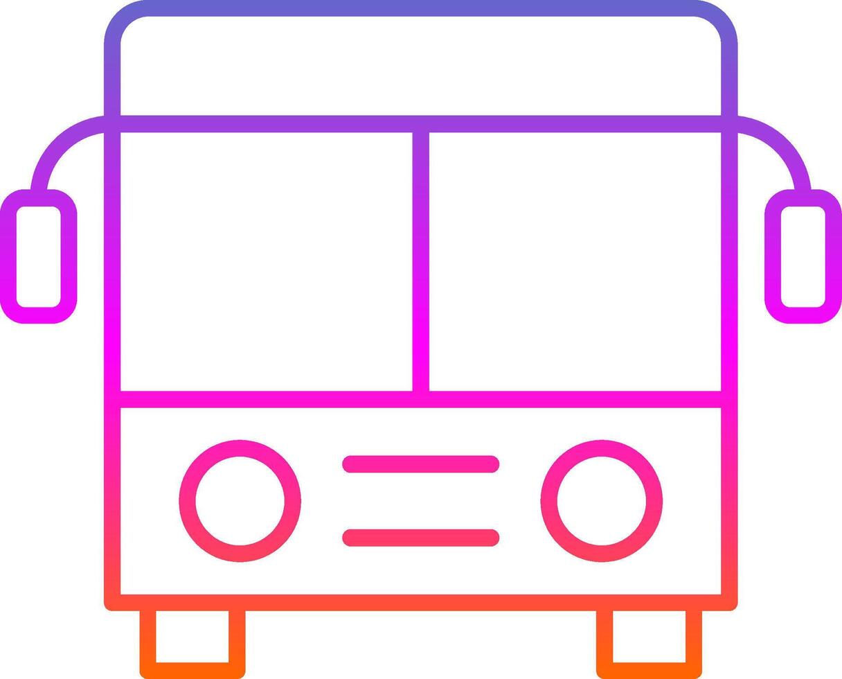 Bus Line Gradient Icon vector