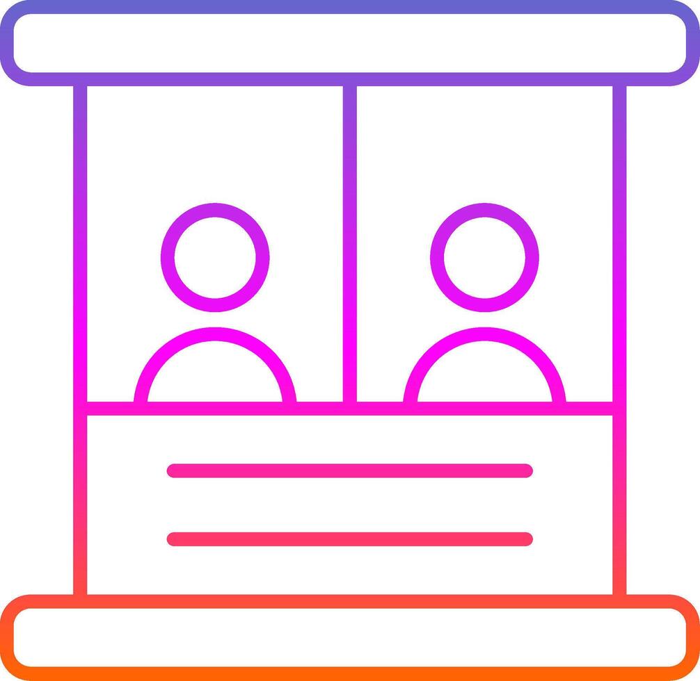 Ticket Box Line Gradient Icon vector